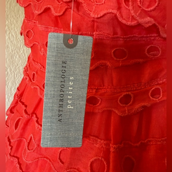 NWT Anthropologie Maeve Eyelet Halter Midi Dress Sz 6P
reddish-orange (coral) - Picture 4 of 15